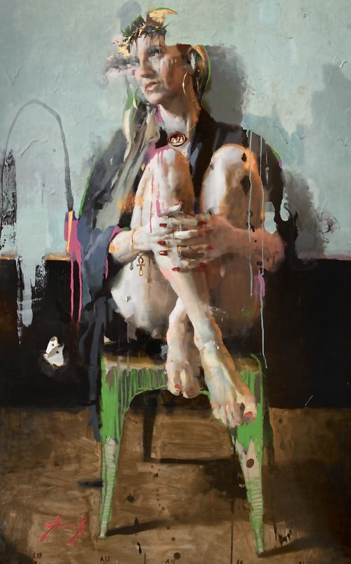 Jasmine · Oil on board