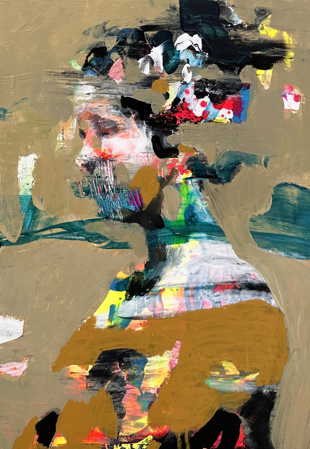 Drawings from Somewhere Else 3 · Mixed media on wooden panel