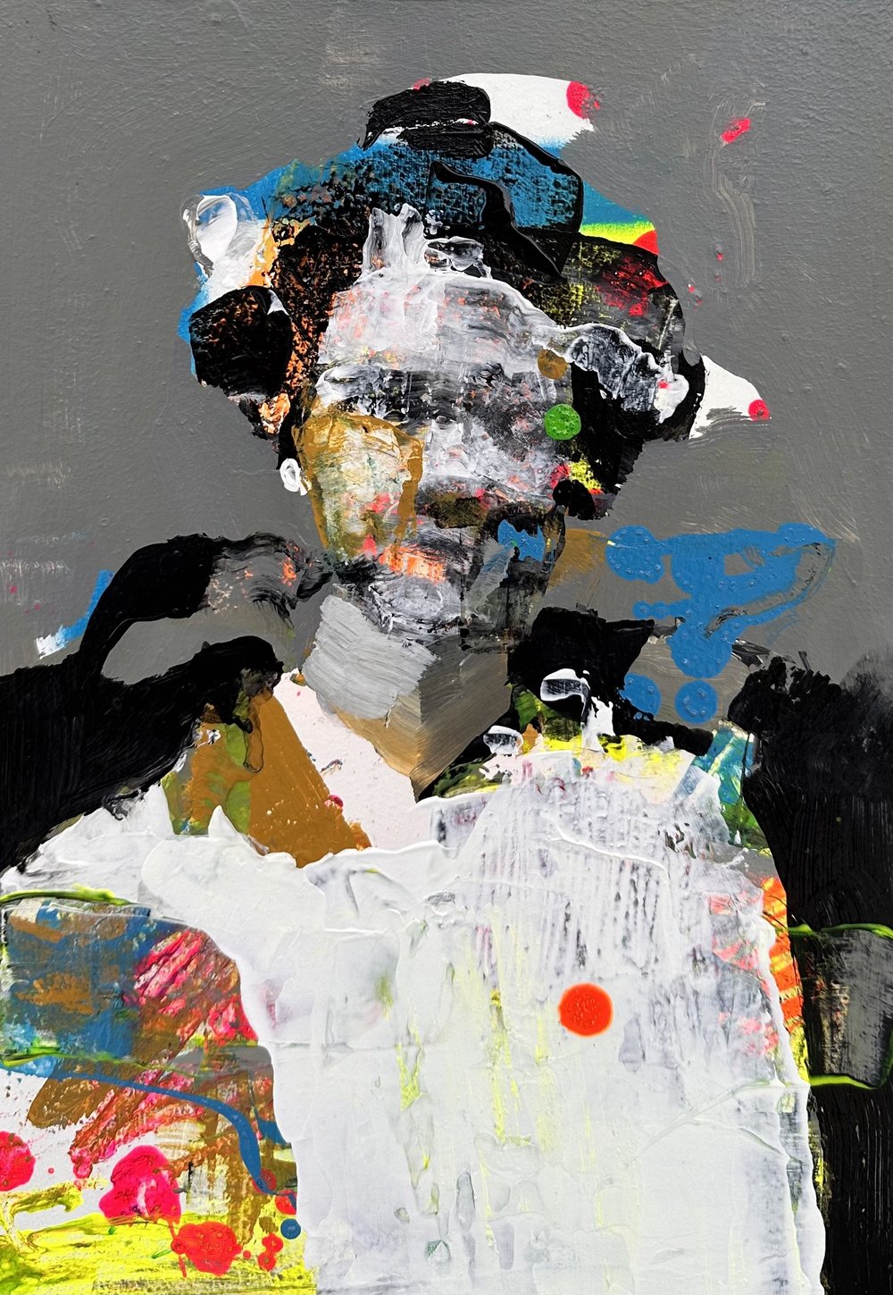 Drawings from Somewhere Else 4 · Mixed media on wooden panel