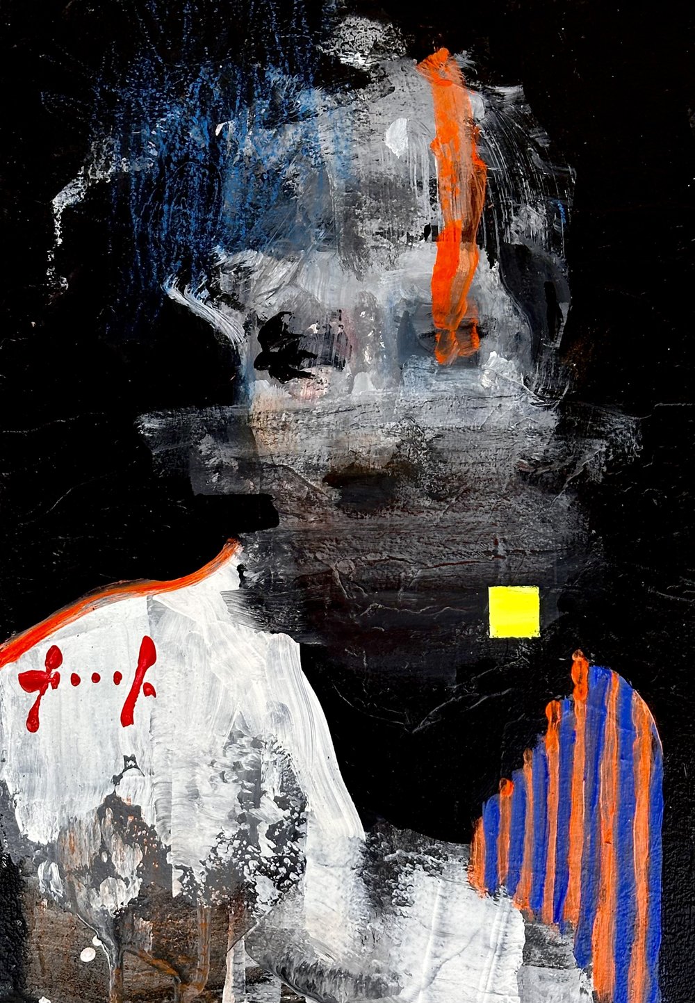 Drawings from Somewhere Else 6 · Mixed media on wooden panel