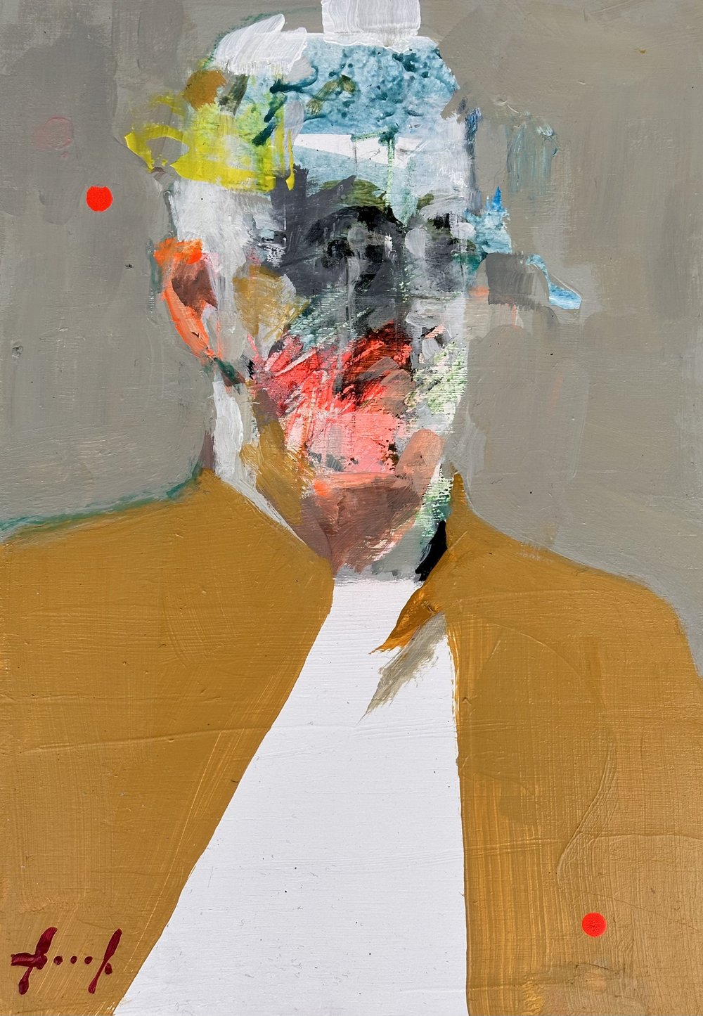 Drawings from Somewhere Else 8 · Mixed media on wooden panel