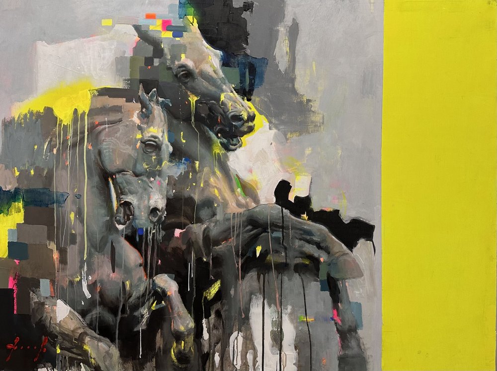 Horses of the Sun · Oil on wooden panel