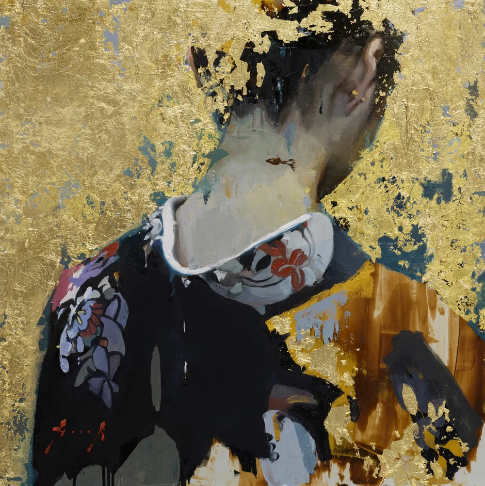 Black Kimono · Oil on aluminium