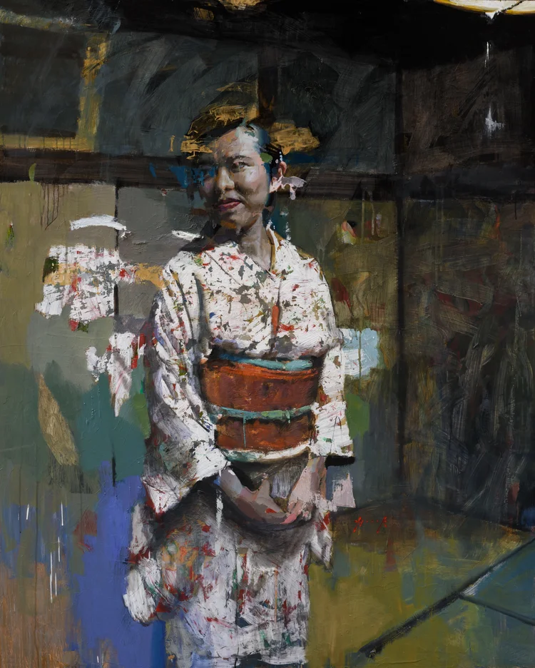 Chajin · Oil on board