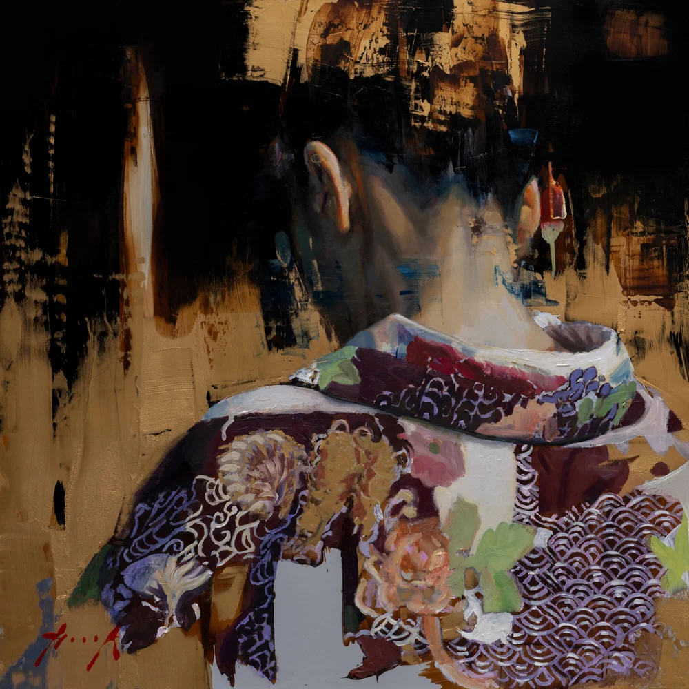 Kimono Blossom · Oil on aluminium