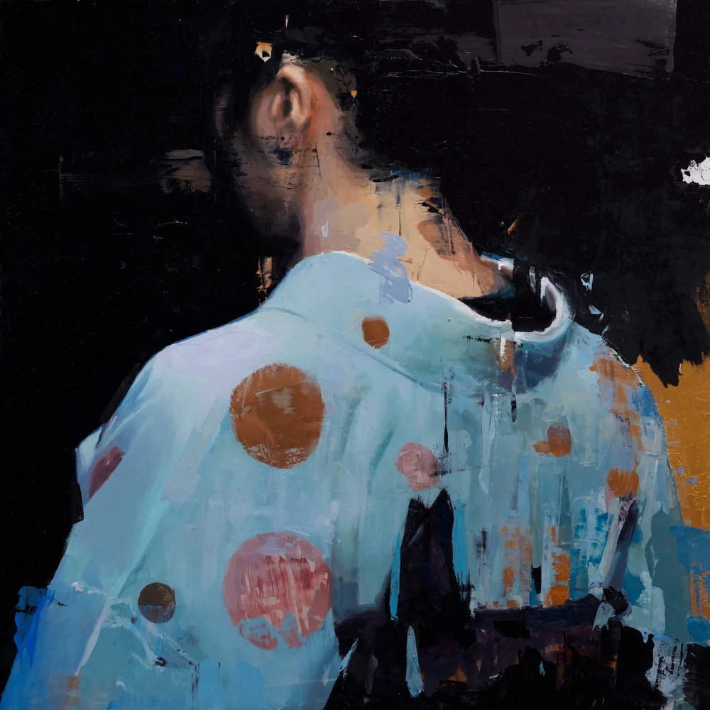 Kimono Blues · Oil on aluminium