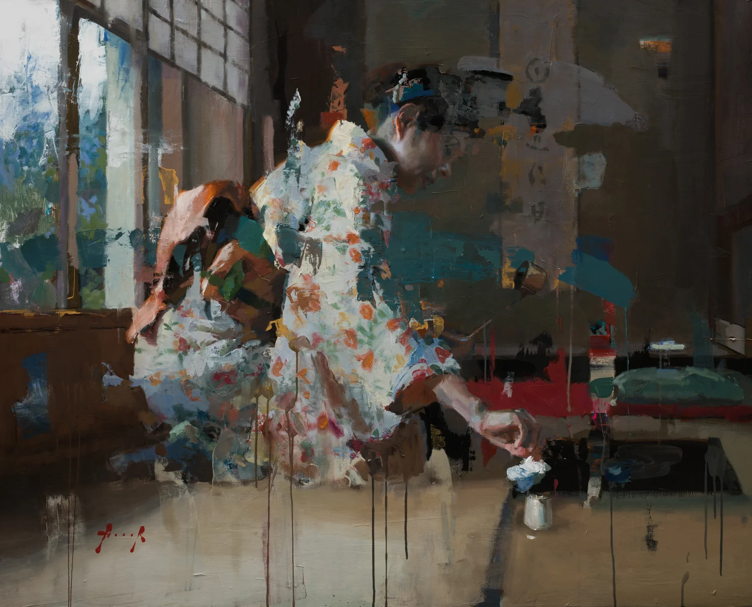 Ocha · Oil on board