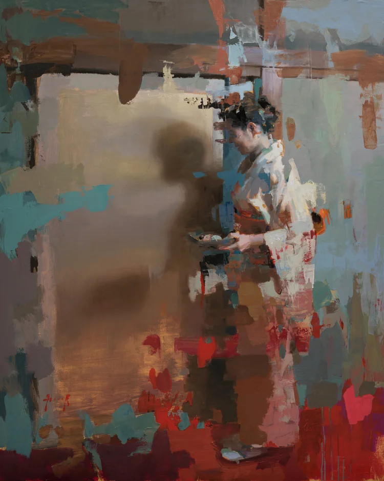 Preparations for the Shokyaku · Oil on board