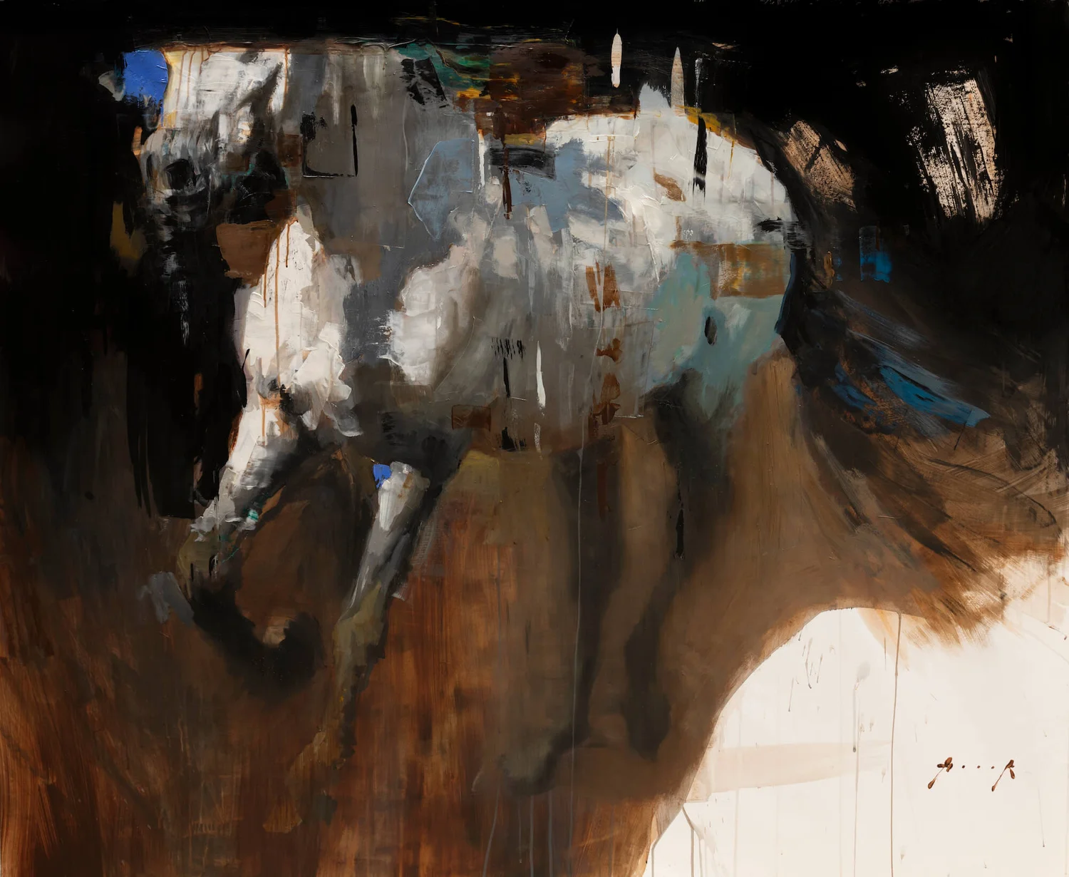 The Struggle for Existence 3 · Mixed media oil on paper