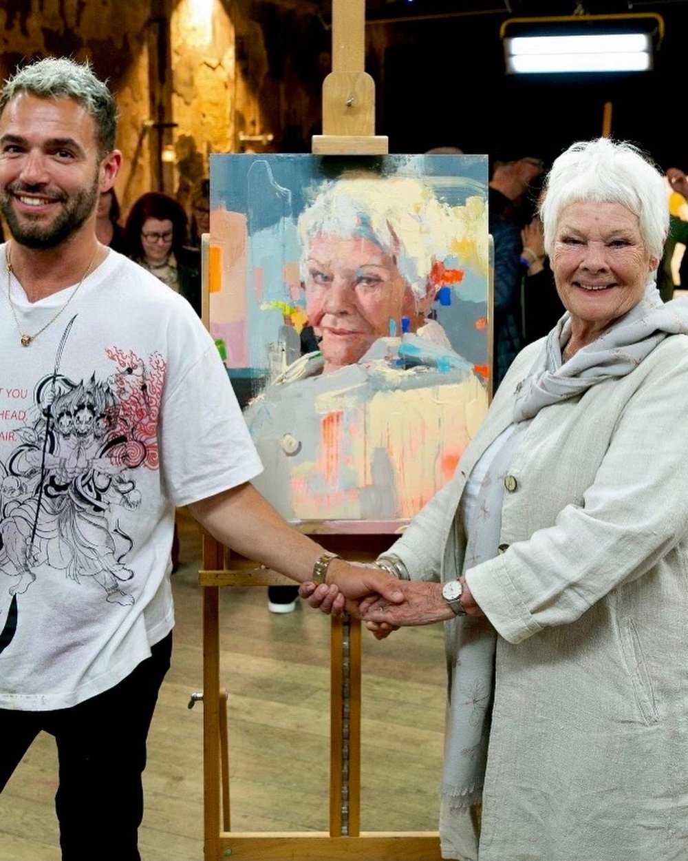 Christian Hook with Dame Judi Dench