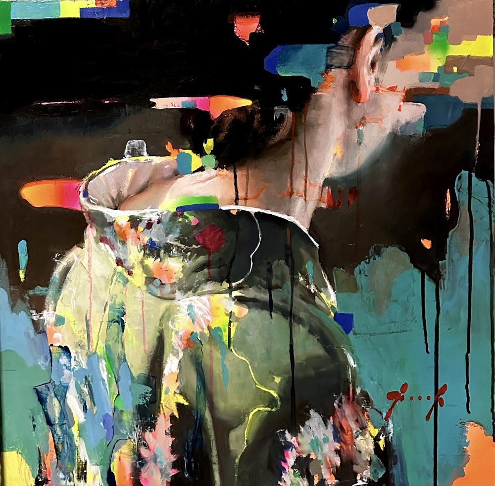 Neon Electronica Delta · Mixed media on aluminium