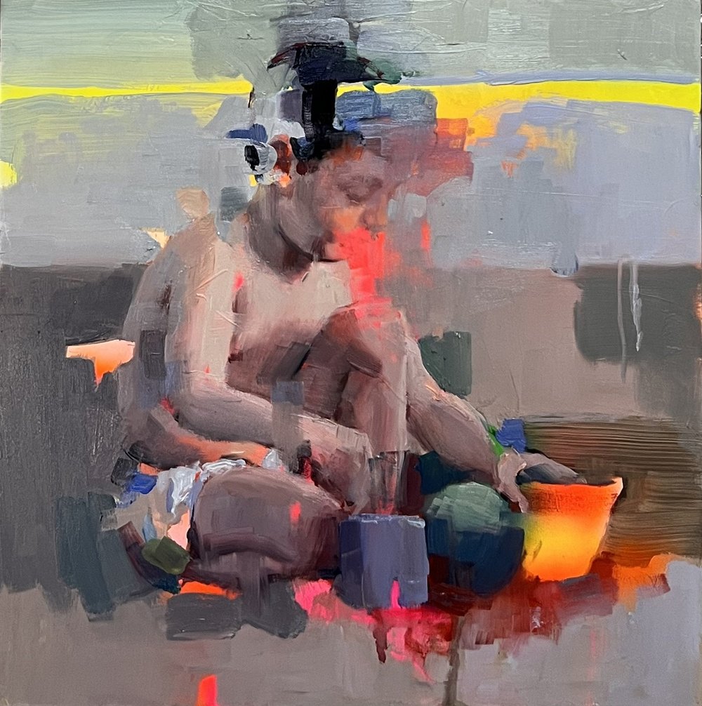 Mar de Luces II · Mixed media on aluminium