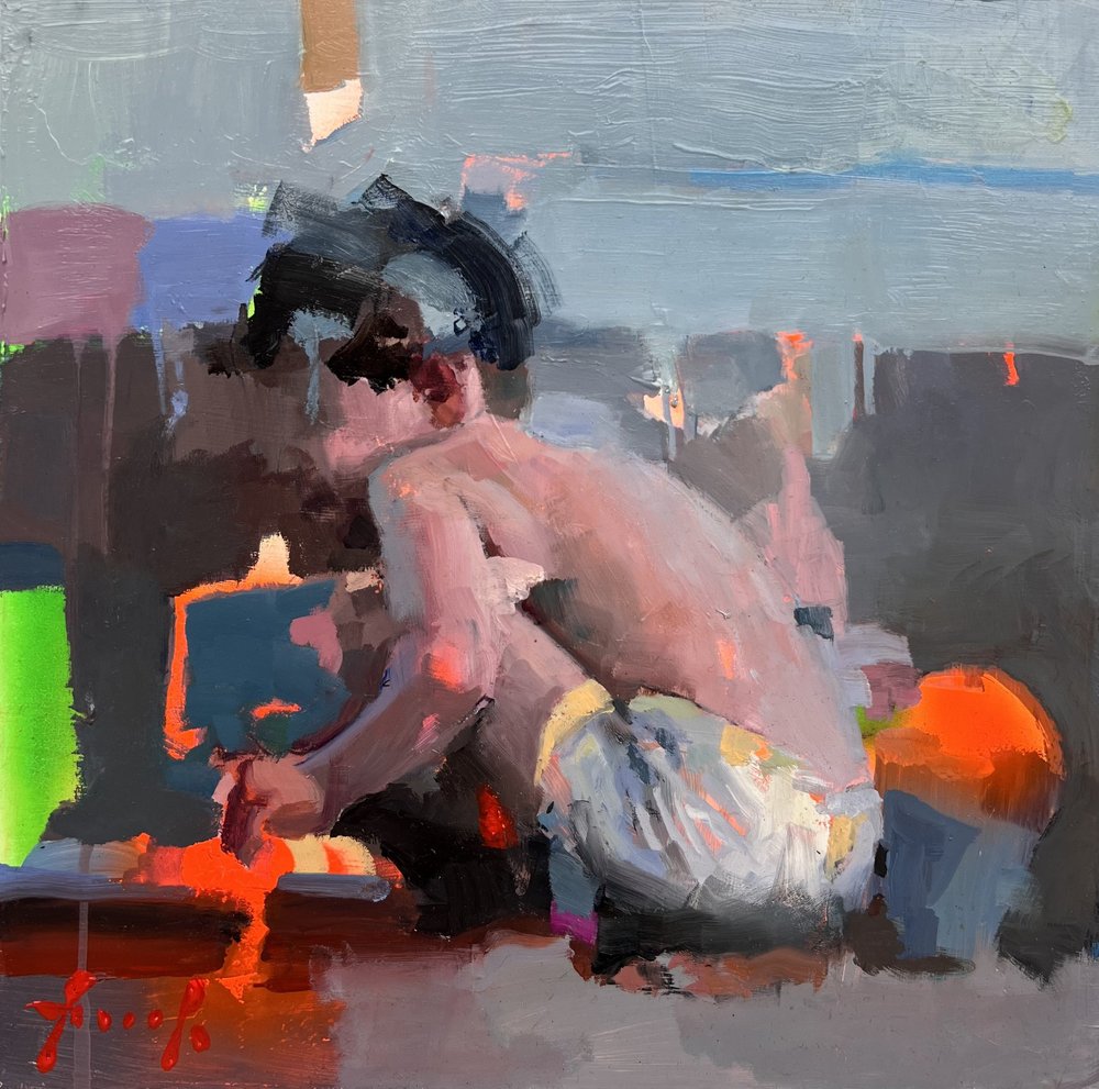 Mar de Luces III · Mixed media on aluminium