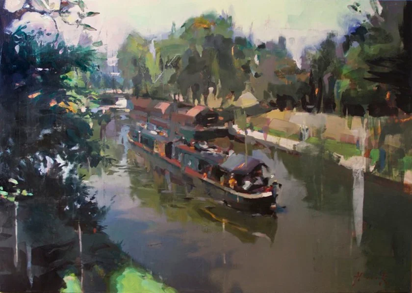 Barges at the Salford