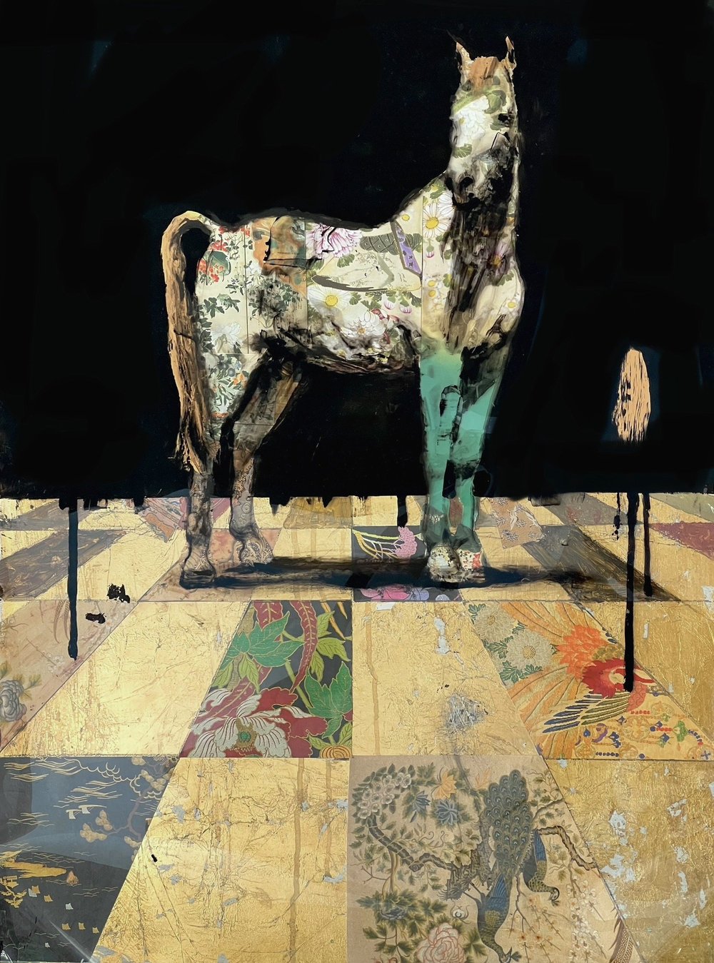 Shinme Chapter II — Osamu · Mixed media collage on paper